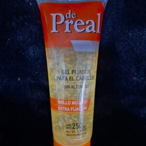 Gel fijador para el cabello sin alcohol brillo mojado extra fijación 250gr de preal