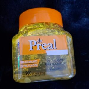 Gel fijador para el cabello brillo mojado extra fijación 500gr de preal