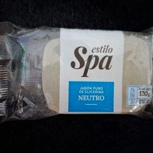 Jabón puro de glicerina neutro estilo spa 120gr