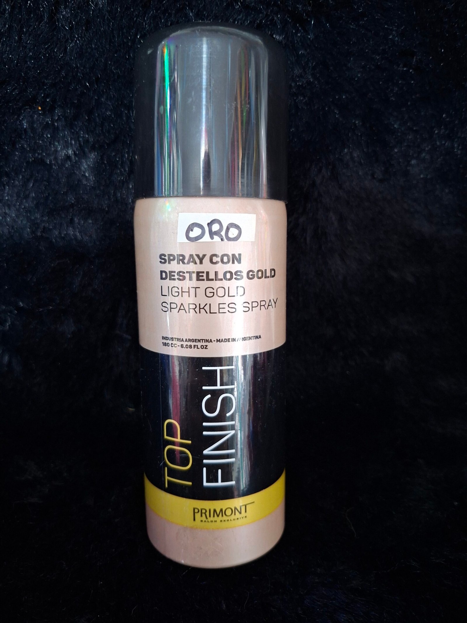 Spray con destellos dorados top finish corporal