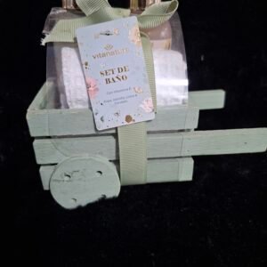 Set de baño- canasta verde
