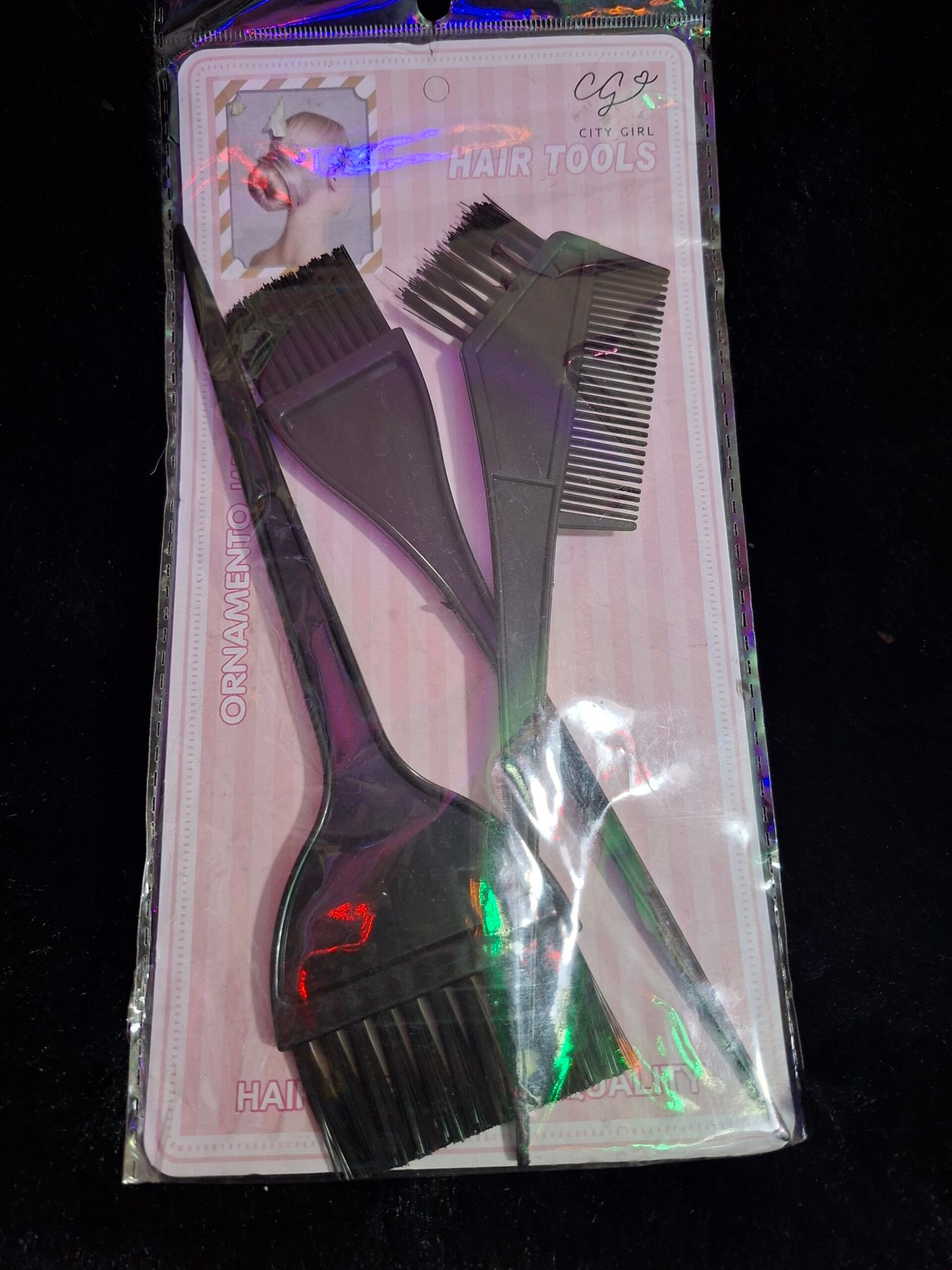 Kit Aplicador De Tintura Con Pinceles Y Peine X3