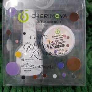 Kit non wipe cherimoya base coat + gel polish poke gel