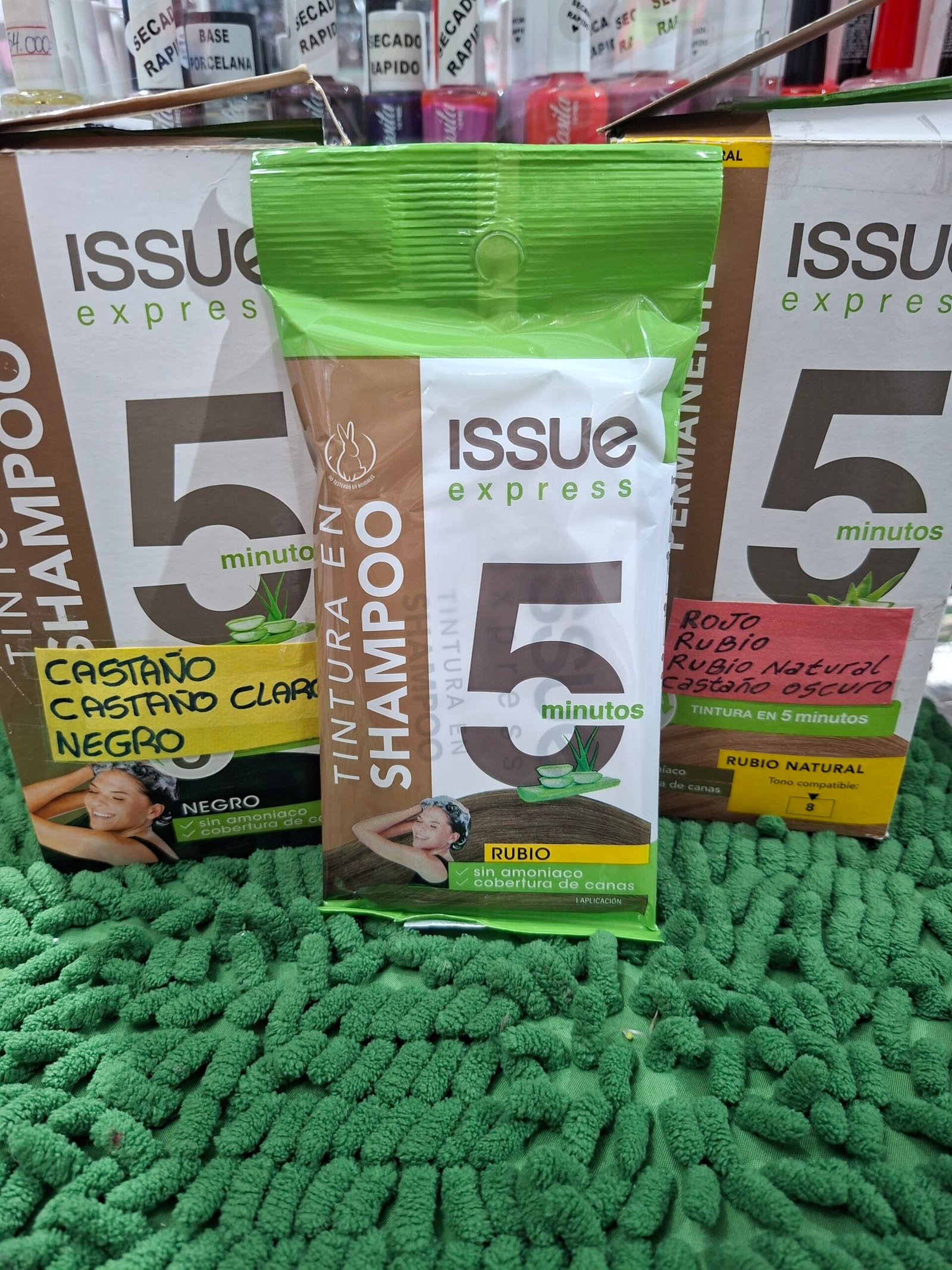 Tintura en shampoo issue express 5 minutos sin amoniaco