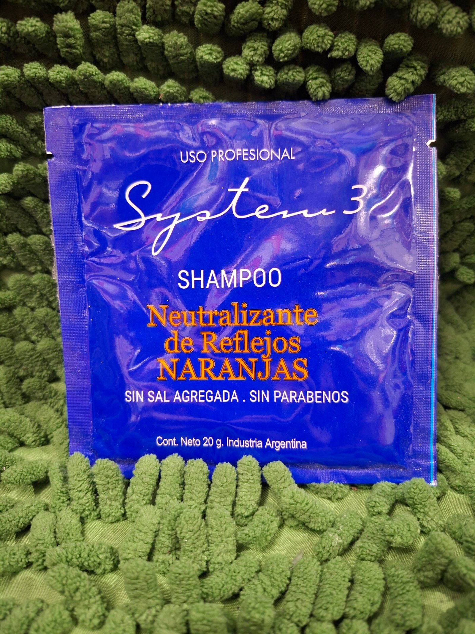 Shampoo System 3 Neutralizante De Reflejos Naranjas X 20 Grs