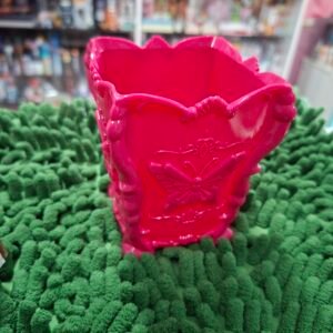 Contenedor de brochas rosa