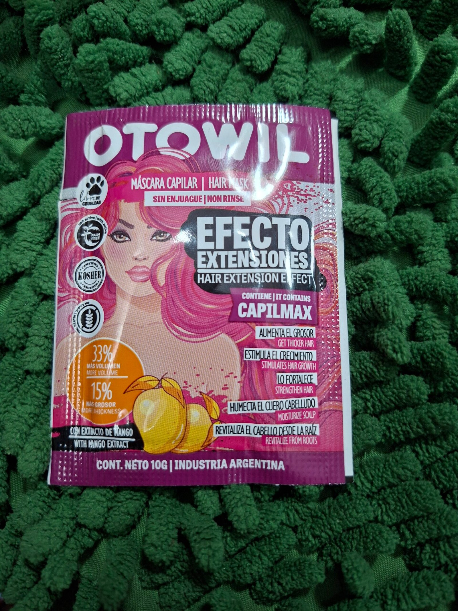 Máscara capilar Efecto Extensiones 25g Otowil