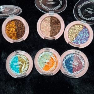 Sombra de ojos con glitter doble