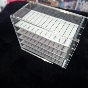 Organizador de pestañas de acrílico