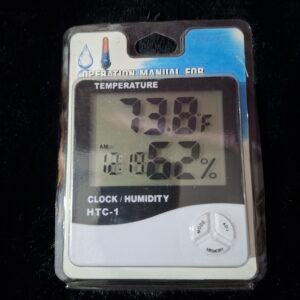 Termohigrómetro Digital con Reloj y Alarma modelo HTC-1