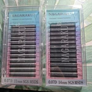 Pestañas pelo por pelo nagaraku 0.07D 11mm y 14mm