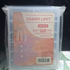 Tips de soft gel charm limit 120u almendra transparente