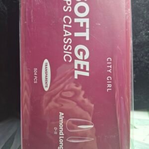Soft gel tips almendra 504u. Transparente