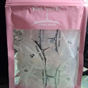 Soft gel tips almendras paris night 500u prelimadas