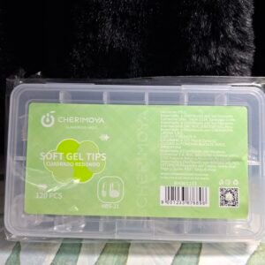 Soft gel tips cuadrados redondos cherimoya 120u