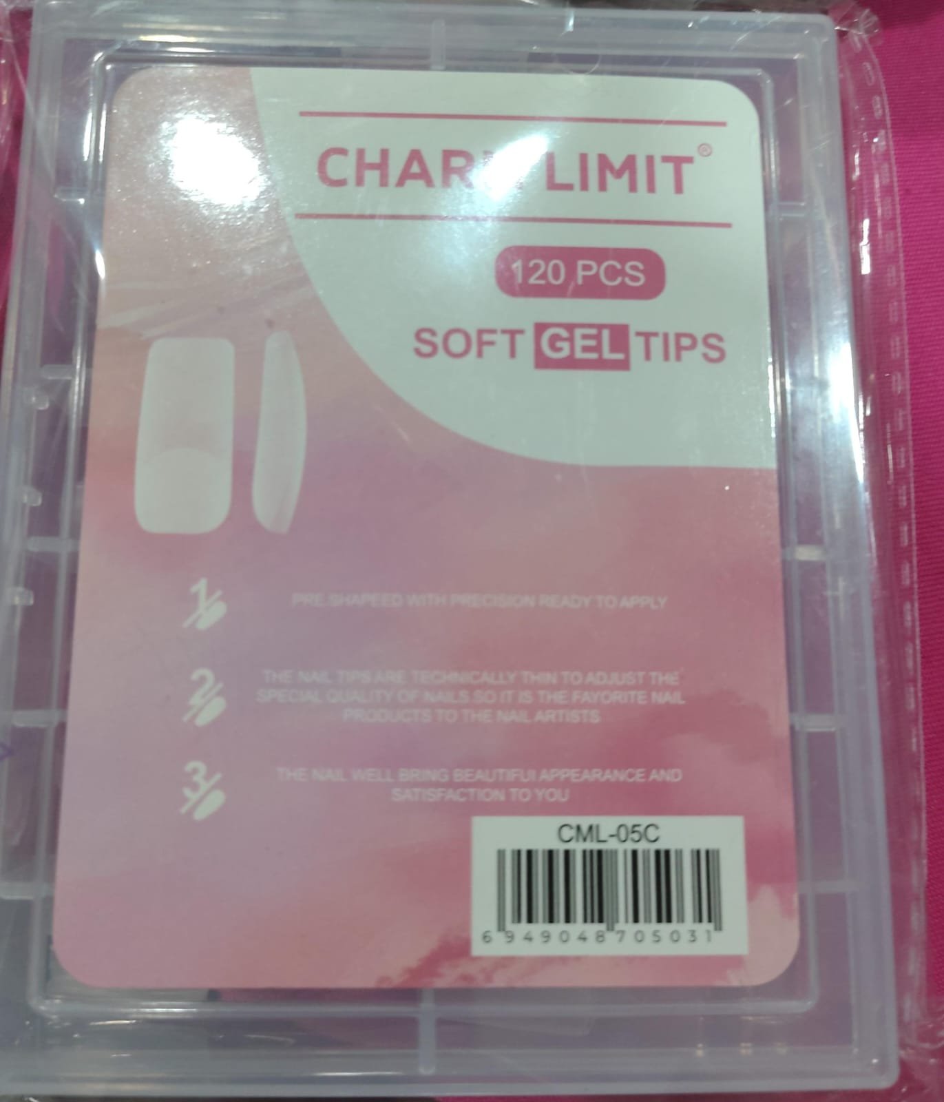 Tips soft gel Charmilit limit cuadrada, almendra