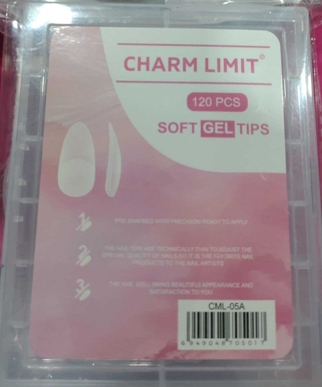 Tips soft gel Charmilit limit cuadrada, almendra - Imagen 2