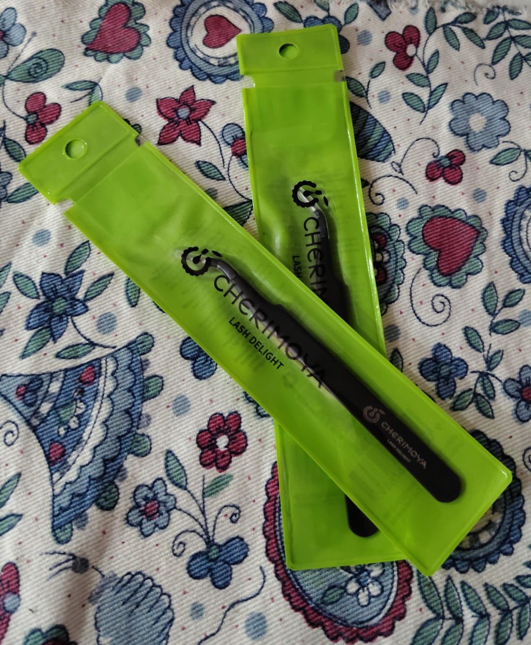 Pinza L para pestañas pelo por pelo cherimoya