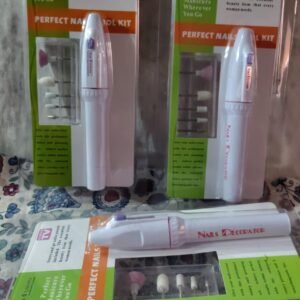 Torno lápiz  manicure a batería con 5 fresas y un sobre para guardar