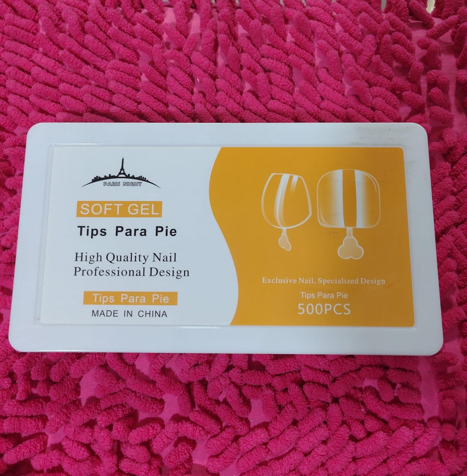 Tips soft gel para pie Paris Night