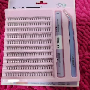 Kit de pestañas , pestañas en ramillete , pegamento y sellador para mayor durabilidad y pinza
