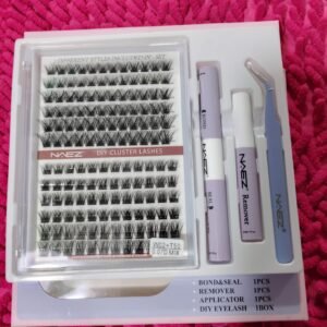 Kit de pestañas en ramillete , pegamento , sellador , removedor y pinza