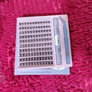 Kit de pestañas en ramillete +pegamento+fijador +pinza