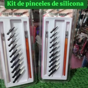 Kit de pinceles de silicona con repuestos para nail art
