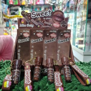 Labial gloss gama de marrones con llavero sweet