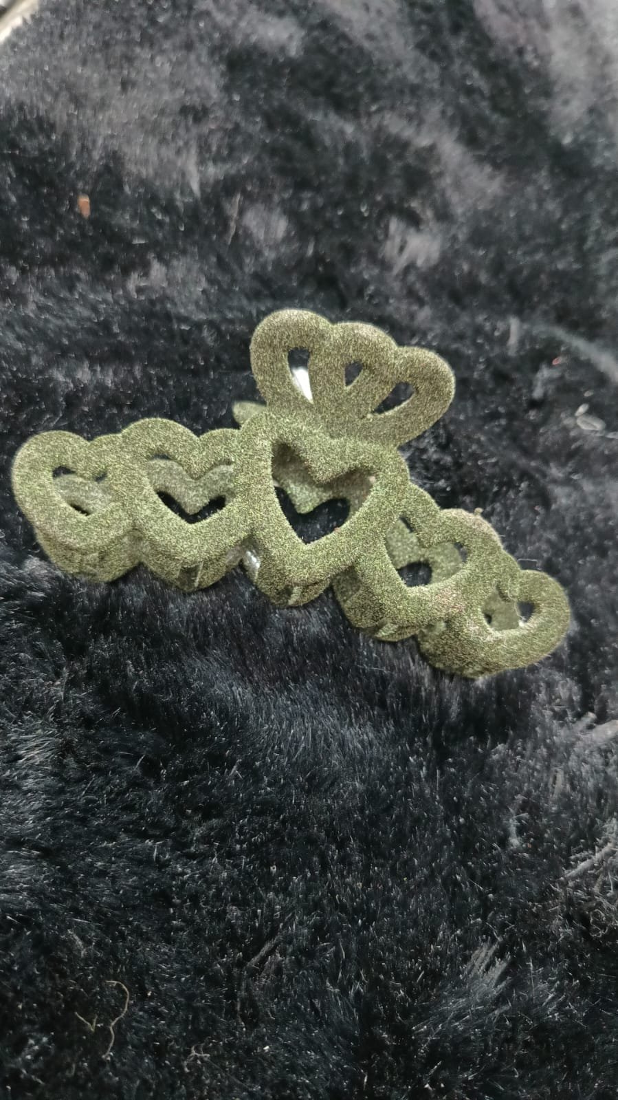 Hebilla de terciopelo corazones