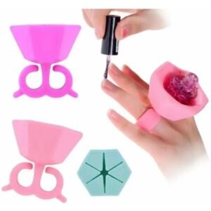 Soporte Porta Esmalte De Uñas Para Dedos Silicona Antiderrame
