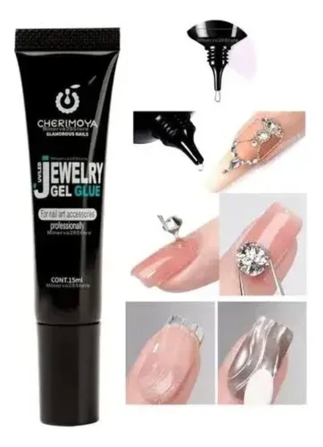 Pegamento Gel Cherimoya Para Strass Uñas 15ml