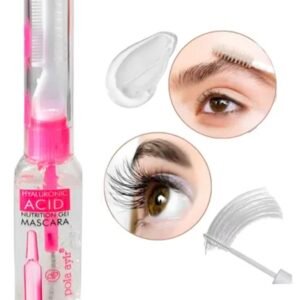 Máscara de pestañas y cejas rimel con ácido hialurónico para el crecimiento