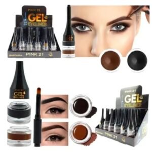 Delineador de cejas en gel 2 colores con pincel pink 21