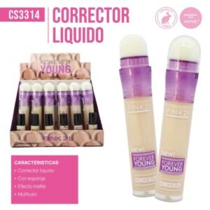 Corrector de ojeras retráctil con esponjita pink 21