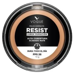 Polvo resist larga duración con filtro solar vogue