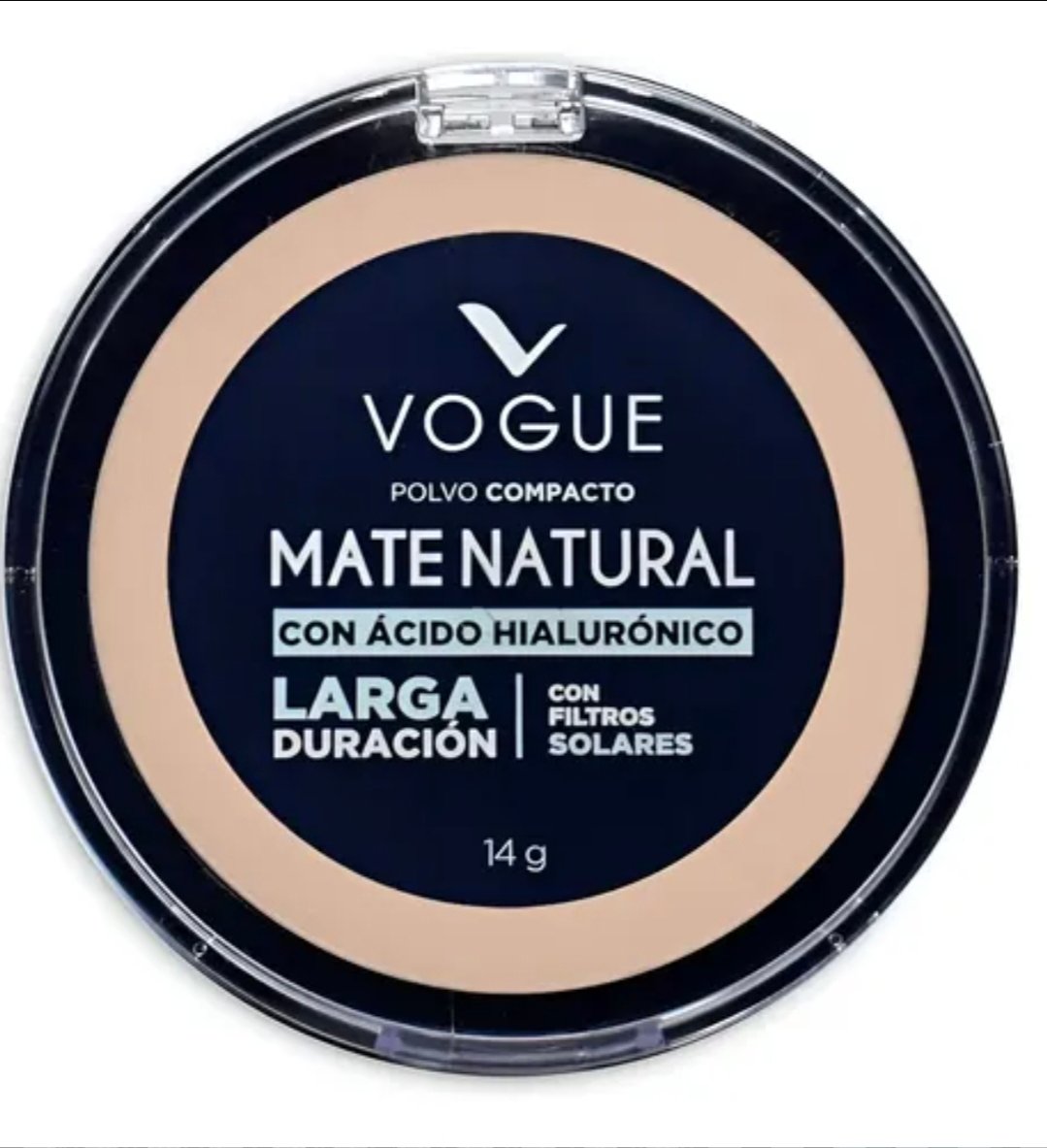 Polvo compacto con ácido hialurónico con filtro solar vogue