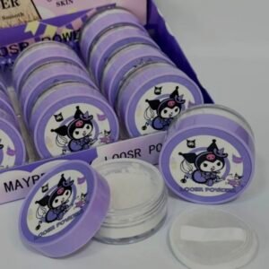 Polvo traslúcido kuromi con esponjita