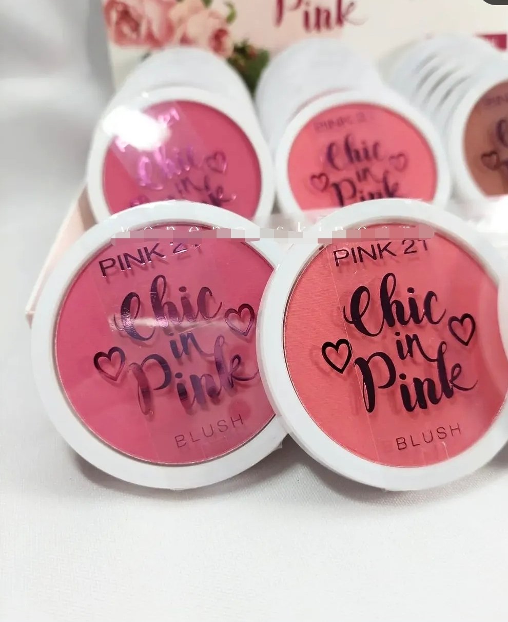 Rubor en polvo pink 21 tono 1 y 2
