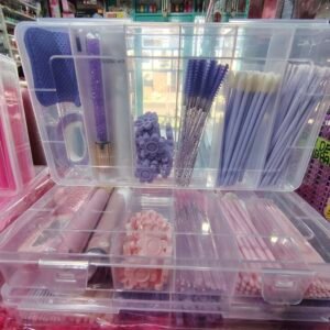 Kit violeta para aplicación. de pestañas