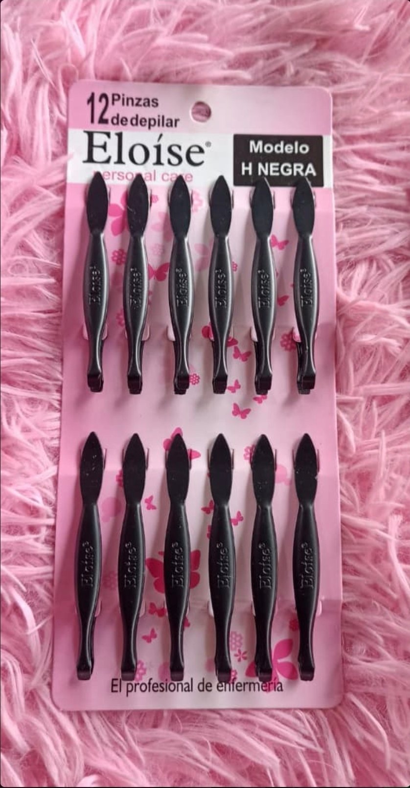 Pinza de depilar eloise modelo h negra