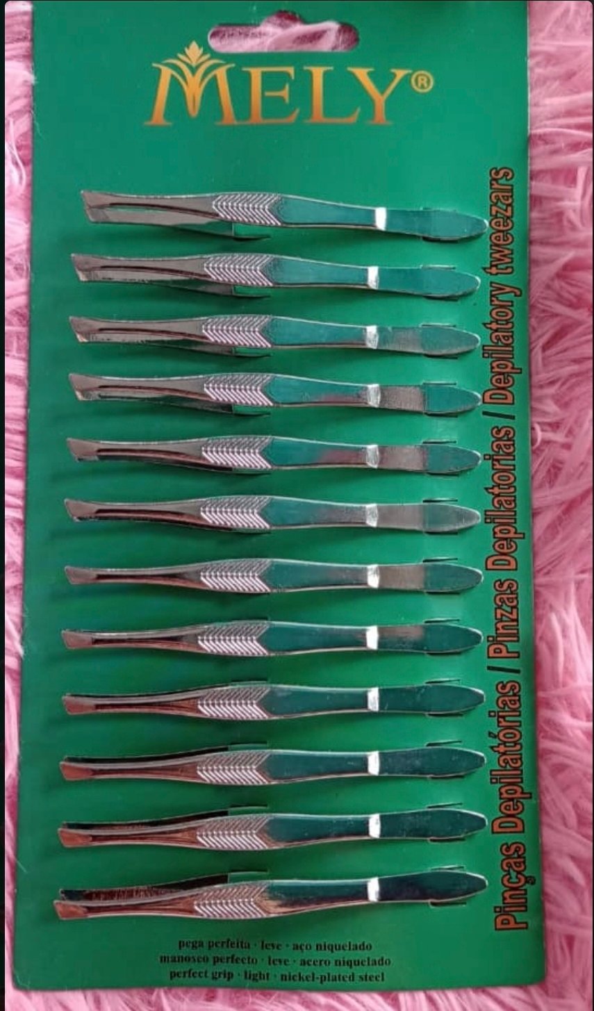 Pinza de depilar mely de acero niquelado