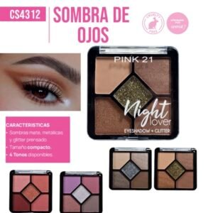 Sombra de ojos con glitter pink 21 night love
