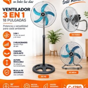 VENTILADOR 3 EN 1 ORYX 🔥