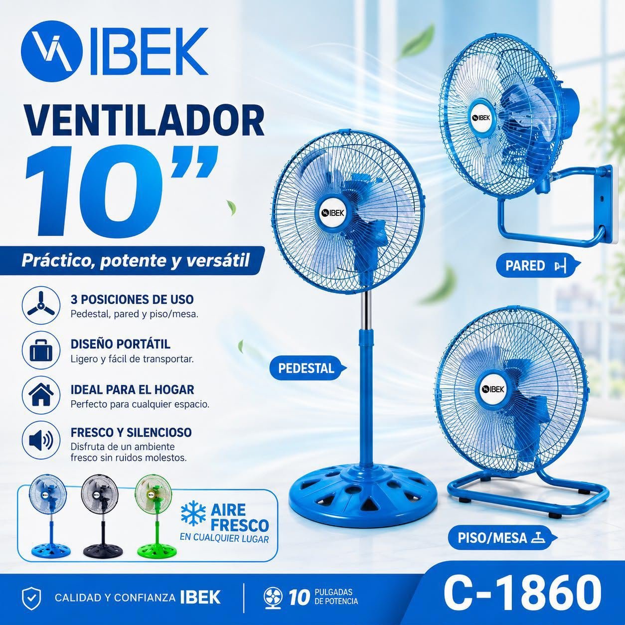 VENTILADOR DE 10” IBEK
