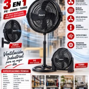 VENTILADOR AZANA 3 EN 1