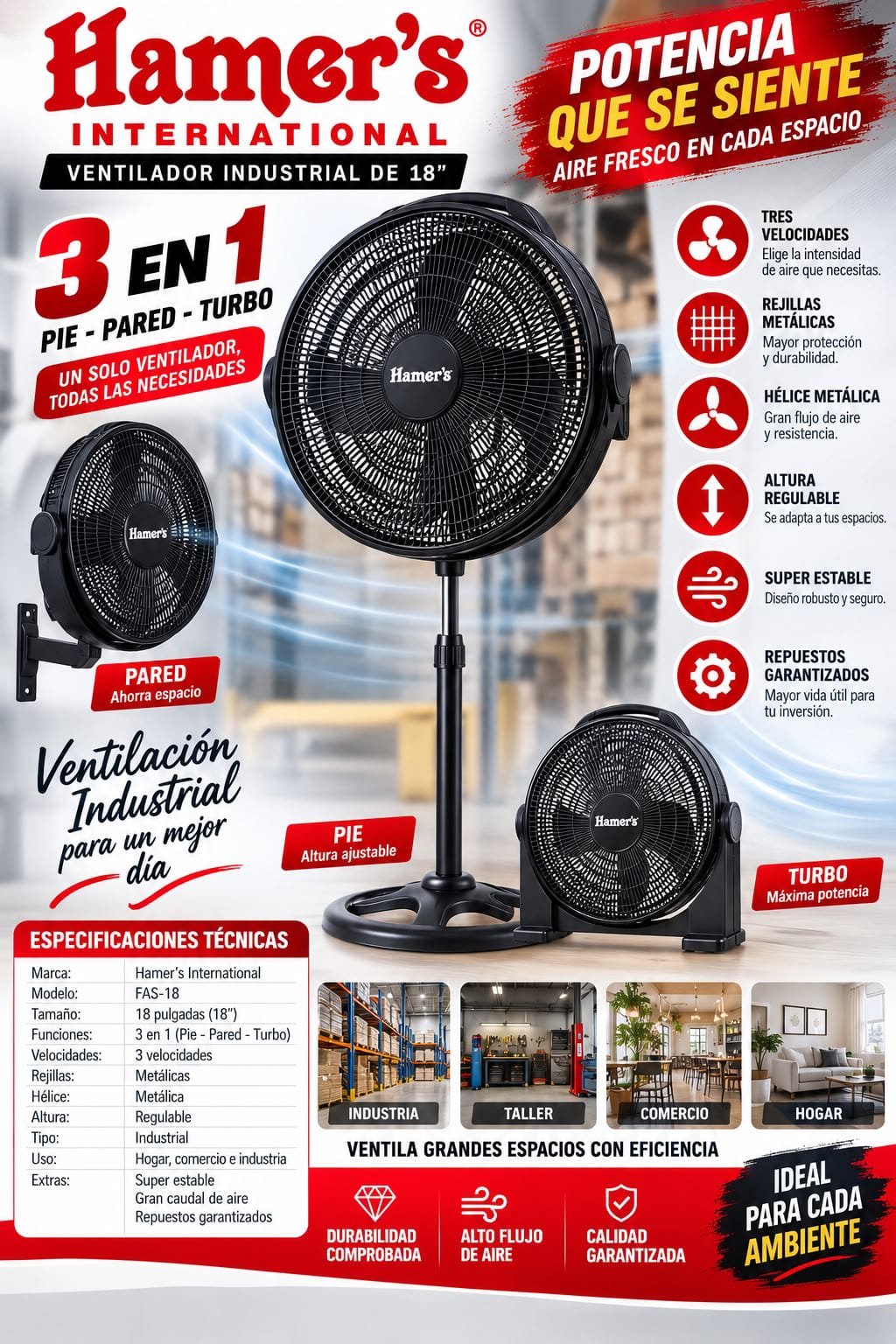 VENTILADOR AZANA 3 EN 1