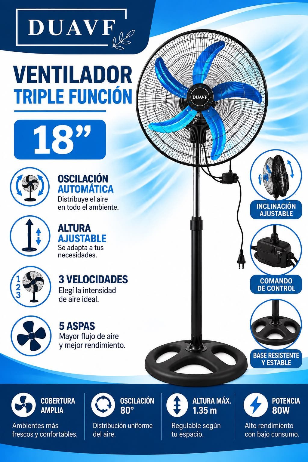 VENTILADOR 3 EN 1 18" HAMERS