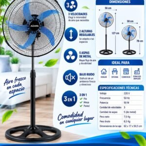 VENTILADOR AZANA 3 EN 1
